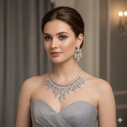 Miyara AD Necklace (Pastel Pink)