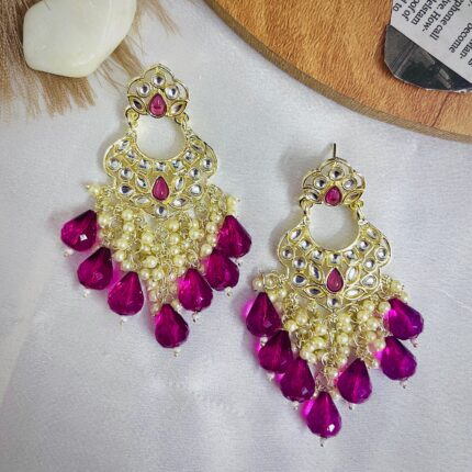 Meena Jhumka (Pink)