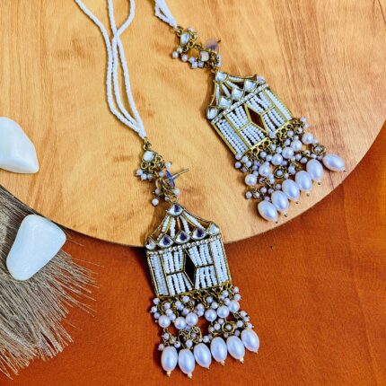 Palki Earrings (White)