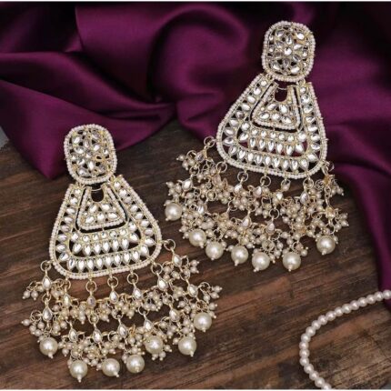 Sukriti Jhumka (White)