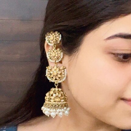 Abigail Reverse AD Jhumka (Golden)