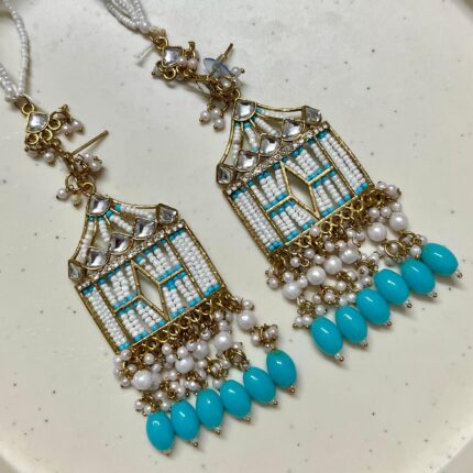 Palki Earrings (Sky Blue)