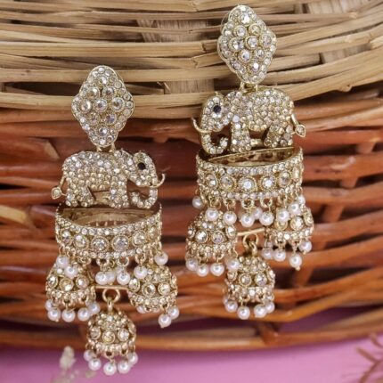 Mahiya Jhumka (White)