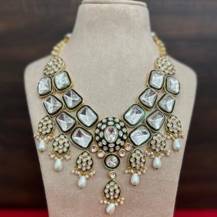 Rakhee Semi Bridal Kundan Polki Necklace