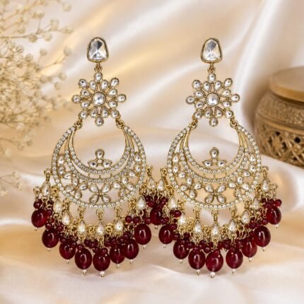 Areesha Jhumka (Maroon)