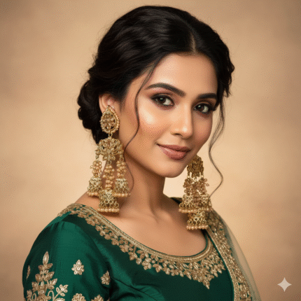 Jigna Reverse AD Jhumka Earrings (Golden)