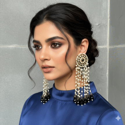 Khush Jhumka Earrings (Black)