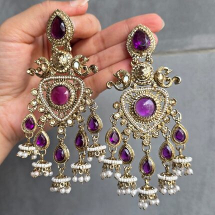 Aaranya Earrings (Purple)