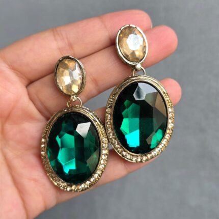 Ooroja Premium Designer Earrings (Green)