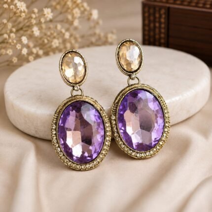 Ooroja Premium Designer Earrings (Lavender)