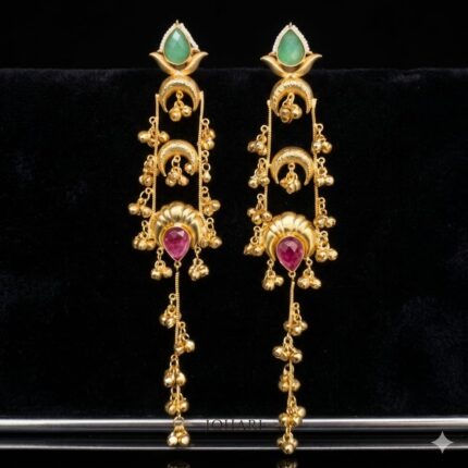 Jeenal Kashmiri Brass Ghungroo Earrings