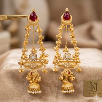 Nemat Kashmiri Brass Ghungroo Earrings