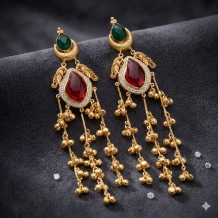 Dalisha Kashmiri Brass Ghungroo Earrings