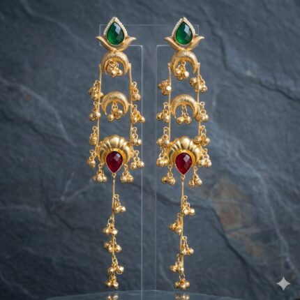 Jeenal Kashmiri Brass Ghungroo Earrings