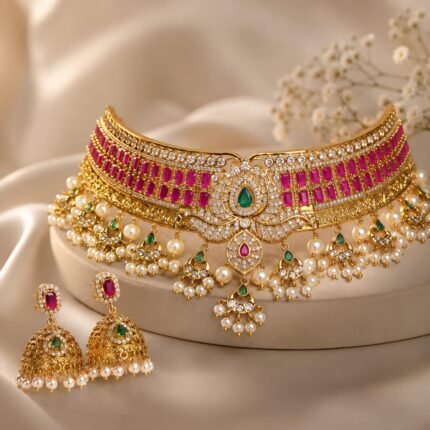 Prishika Premium  Designer AD Necklace