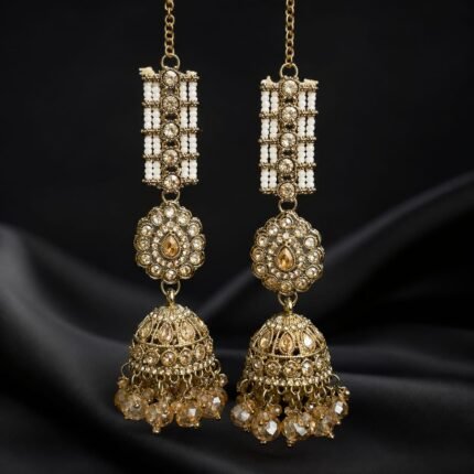 Keerat Reverse AD Jhumka Earrings