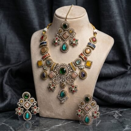 Namisha Premium Sabya Inspired Necklace (Multicolour)