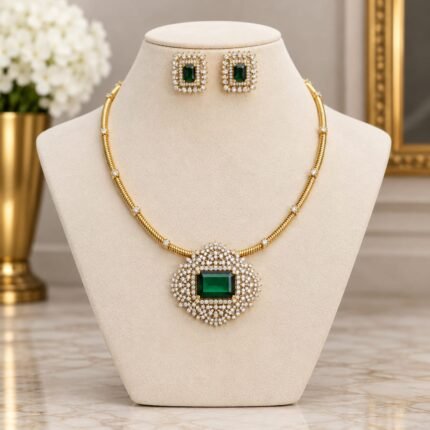 Gulnaz Premium AD Neckset (Green)